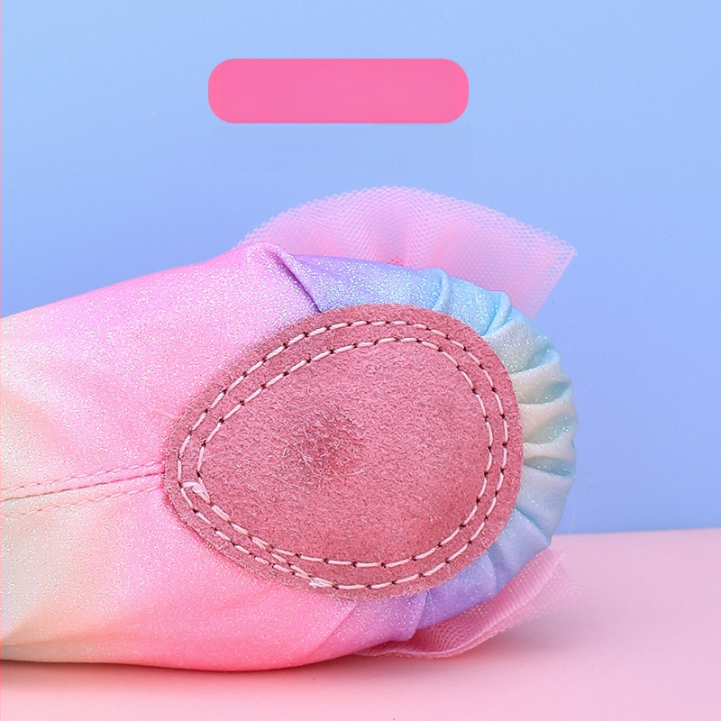 Vaikų baleto bateliai mergaitėms — lengvi šokio bateliai su sintetinės odos viršutine dalimi ir kompozito padu