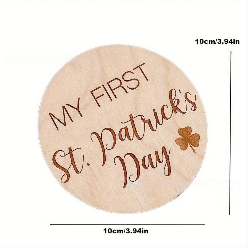 Medinė kūdikio raidos žymė rekvizitas fotografavimui, iš boxwood, šiuolaikinis stilius