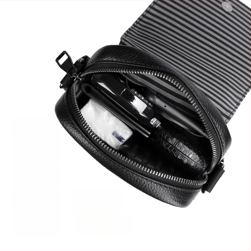 Vyrų odinė pečių rankinė verslo kelionėms — pirmojo sluoksnio karvės odos, atspari dėvėjimui, poliesterio pamušalas