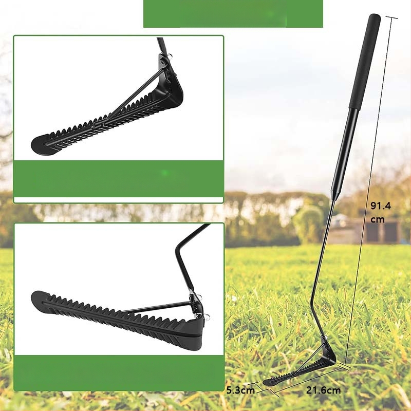 Isunpro rankinis piktžolių šalinimo įrankis su dviguba peiliu ir stovinčiu dizainu – lengvas šaknies išėmimas