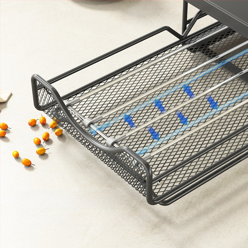 Kavos kapsulių laikiklis, talpa 50 kapsulių, reguliuojamas stalčiaus dizainas, sustiprintas rėmas, skirtas virtuvės stalviršiui