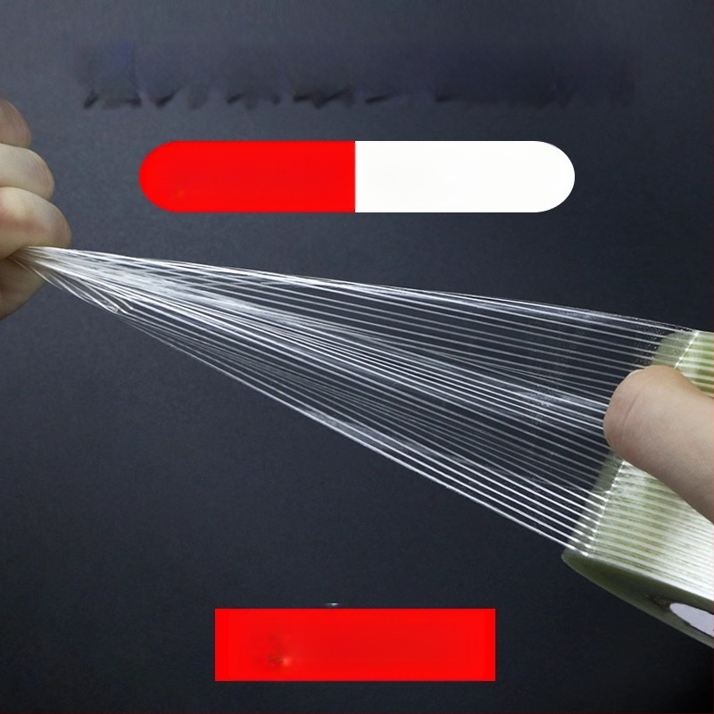 Stiklo pluošto juosta – Aukšta sukibimo jėga, izoliacija, temperatūros atsparumas (Plotis: 10–1020 mm; Ilgis: 50 m; Storis: 130 μm; Pagrindinė medžiaga: pluoštas; Klijavimo sistema: gumos klijai)