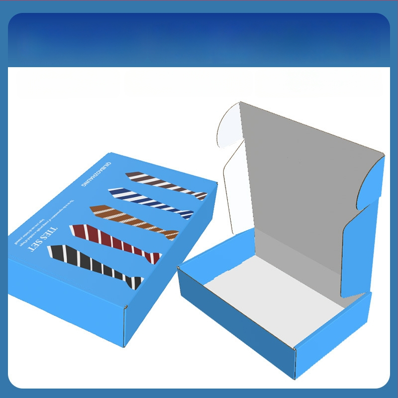 Lėktuvinės dėžutės įpakavimui - 250gsm bangų popierius, ofsetinis spausdinimas, bendras įpakavimas, įspausdintas logotipas