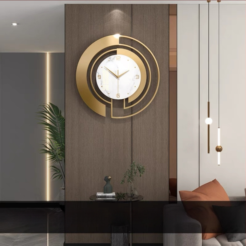 YH203 Ümmargune seinakell – sujuv sekundimootor, patareiga toide, näitajad + numbrid, kerge luksuslik modernne dekor elutubale, magamistuppa, kontorisse