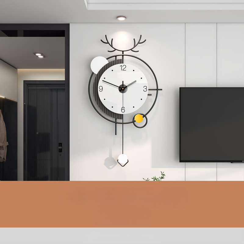 YH203 Ümmargune seinakell – sujuv sekundimootor, patareiga toide, näitajad + numbrid, kerge luksuslik modernne dekor elutubale, magamistuppa, kontorisse