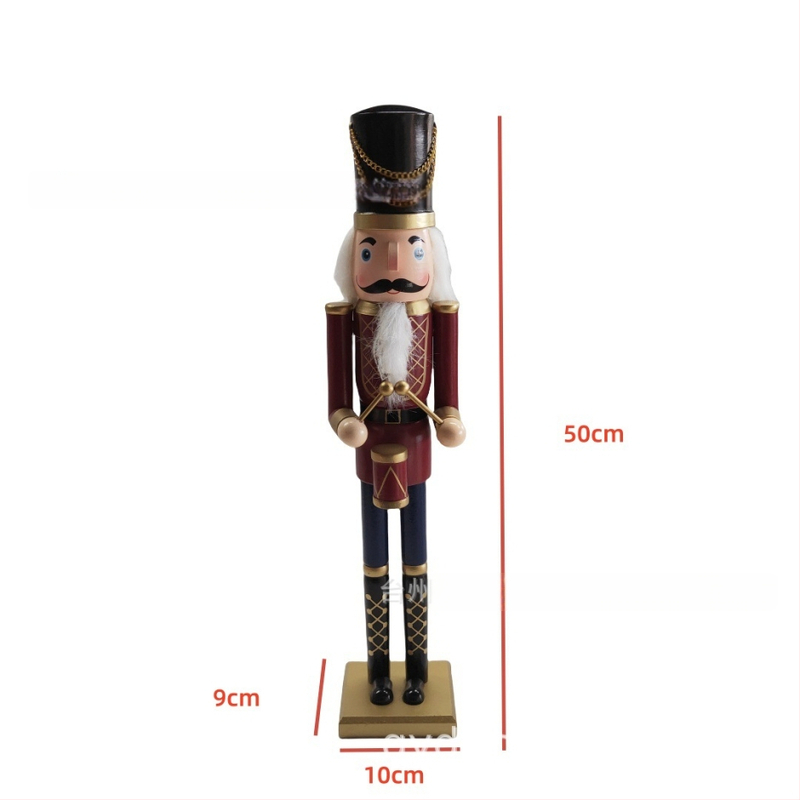 Medinis Nutcracker Soldier papuošalas – apverstas medis (Turned Wood) – Kalėdinė dovana