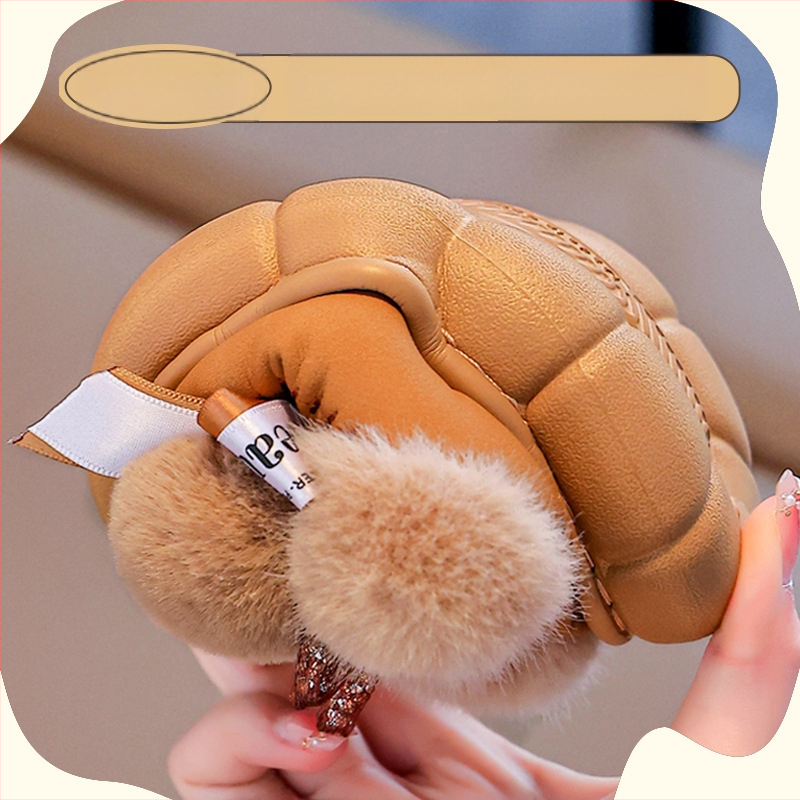 Vaikų vidaus šlepetės iš dirbtinės odos, EVA padas, storintos, vientisas raštas, karikatūrinis stilius