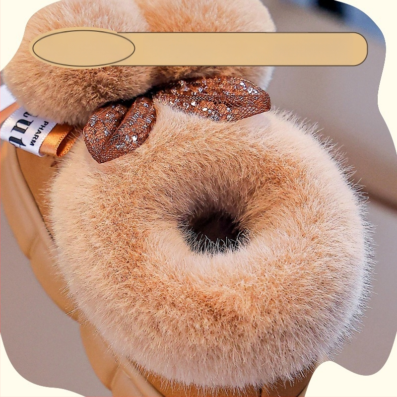 Vaikų vidaus šlepetės iš dirbtinės odos, EVA padas, storintos, vientisas raštas, karikatūrinis stilius