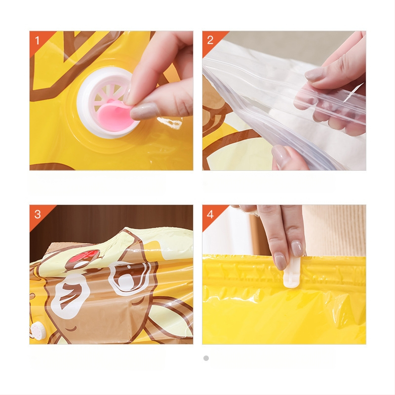 Kangaroo vakuuminė suspaudimo maišelis antklodei laikyti | 3D siurbimo dizainas, PA-PE medžiaga, Modelis: suspaudimo maišelis