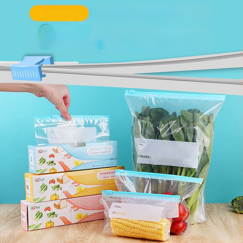 Užtrauktukų uždarymo šaldymo įdėklas iš maisto kokybės plastiko, daugkartinio naudojimo, tinkamas mikrobangų krosnelei, antibakterinis, nuo -60°C iki 100°C