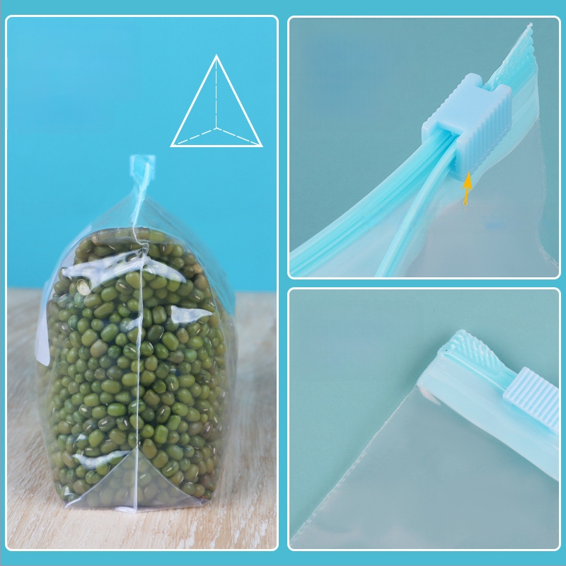 Užtrauktukų uždarymo šaldymo įdėklas iš maisto kokybės plastiko, daugkartinio naudojimo, tinkamas mikrobangų krosnelei, antibakterinis, nuo -60°C iki 100°C