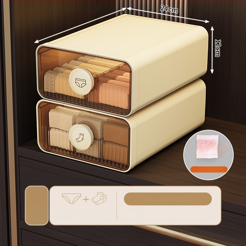 Drabužių laikymo dėžutė su stalčiaus tipu, kviečių pluošto plastikas, 18L, modelis 50303s, nuo kenkėjų