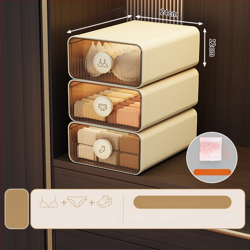 Drabužių laikymo dėžutė su stalčiaus tipu, kviečių pluošto plastikas, 18L, modelis 50303s, nuo kenkėjų