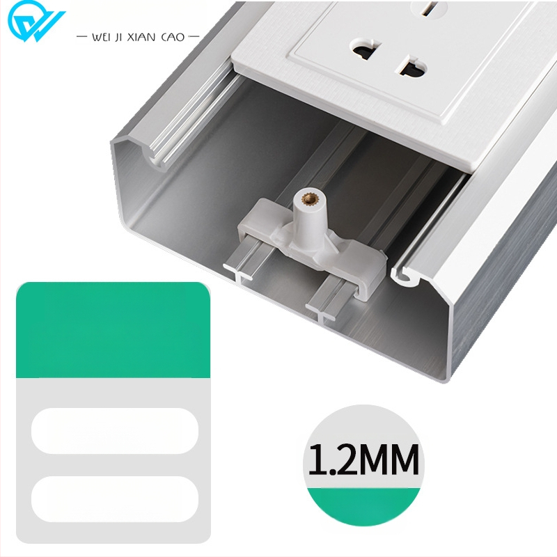 Aliuminio lydinio panelinis kabelių kanalas, paviršinis montavimas, 86 lizdas, paslėpti laidai