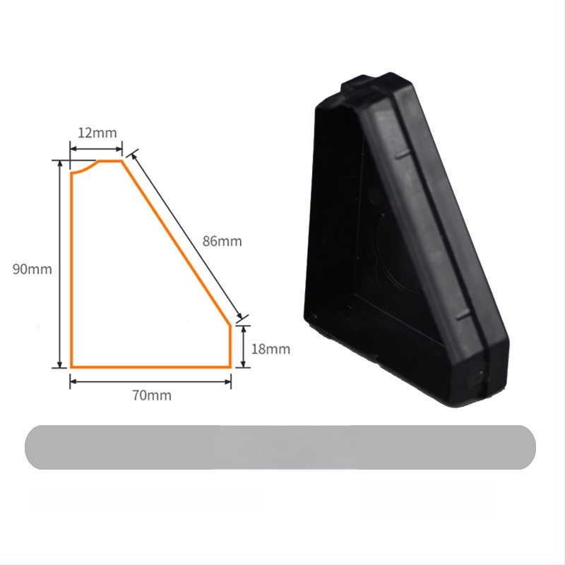 Aliuminio lydinio panelinis kabelių kanalas, paviršinis montavimas, 86 lizdas, paslėpti laidai