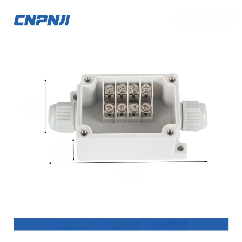 Išorinio atsparaus vandeniui jungčių dėžė su 6P terminalų bloku, kabelių sandarikliais ir ABS plastiko korpusu