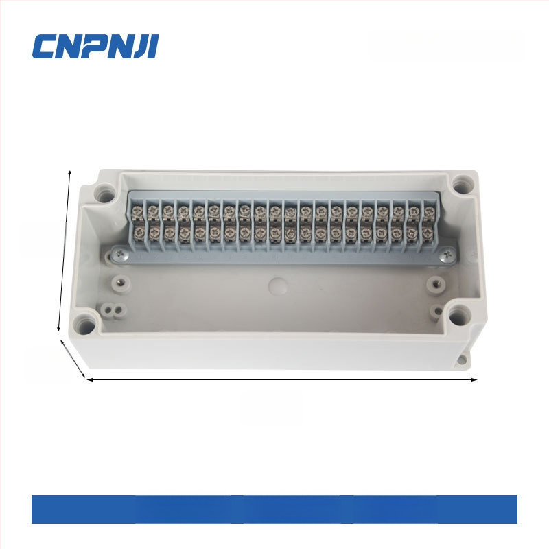 Išorinio atsparaus vandeniui jungčių dėžė su 6P terminalų bloku, kabelių sandarikliais ir ABS plastiko korpusu