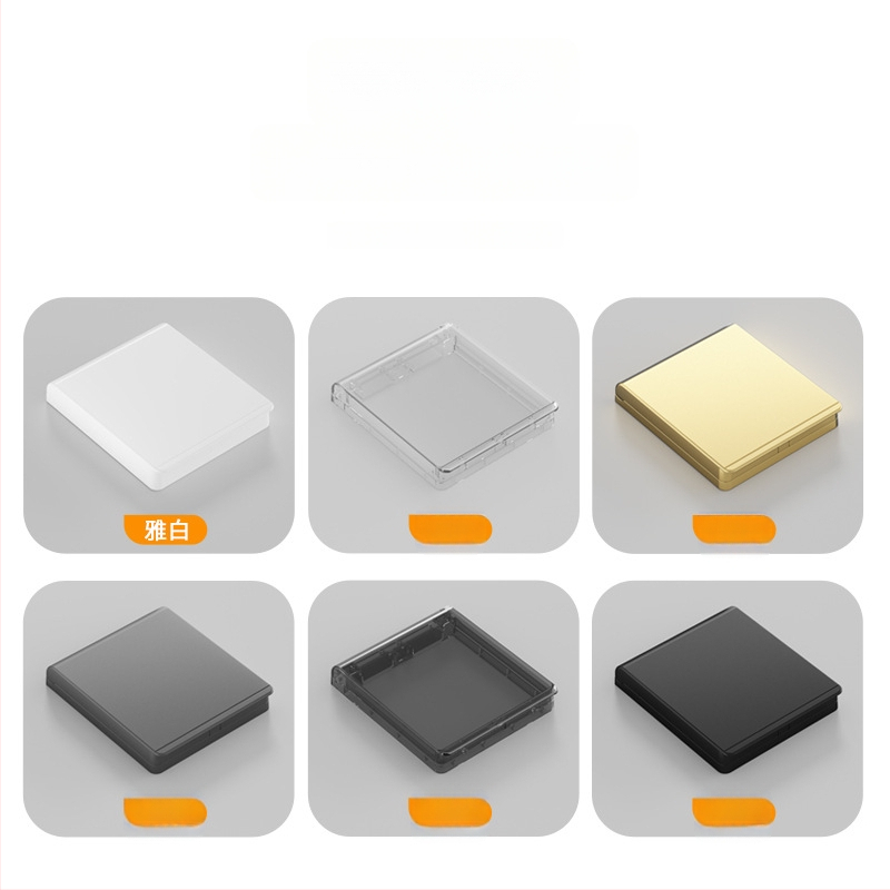 86 tipo plonas atsparus vandeniui vonios kambario jungiklių ir kištukinių lizdų gaubtas, klijuojamas montavimas, PC korpusas (Ouben)