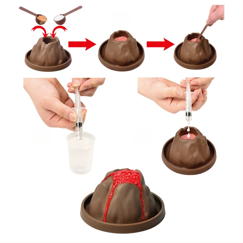 Vulkaanipurske DIY-teaduskatsese komplekt — plastmassist mänguasi 7–14-aastastele, bränd Like a Fish, sisaldab kostüümi ja kartongkarpi