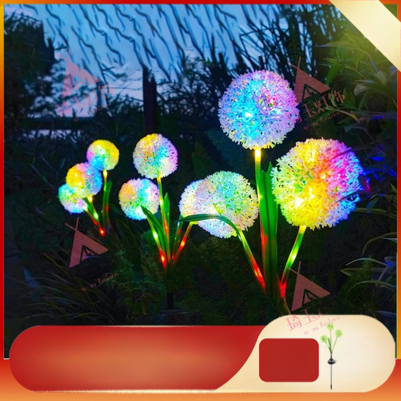 Saulės energijos LED sodo lemputė su žalio svogūno forma dizainu, IP65 atsparus vandeniui, nuotolinio valdymo, lauko kraštovaizdžio apšvietimas