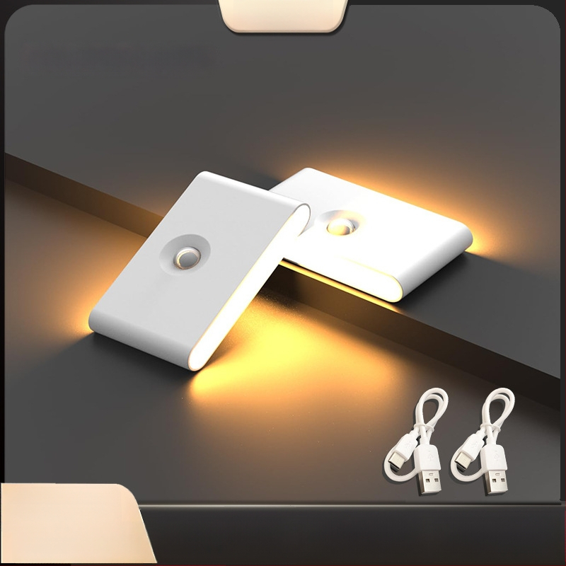 LED judesio jutiklio lemputė koridoriuje ir laiptinėse — naktinė šviesa su USB įkrovimu miegamojo kambaryje, šiuolaikiškas minimalistinis stilius, modelis 001, prekė Other, pradinis kiekis 1, sertifikatas: Nėra