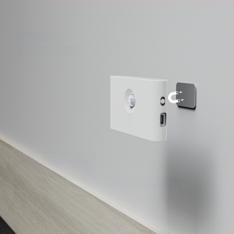 LED judesio jutiklio lemputė koridoriuje ir laiptinėse — naktinė šviesa su USB įkrovimu miegamojo kambaryje, šiuolaikiškas minimalistinis stilius, modelis 001, prekė Other, pradinis kiekis 1, sertifikatas: Nėra