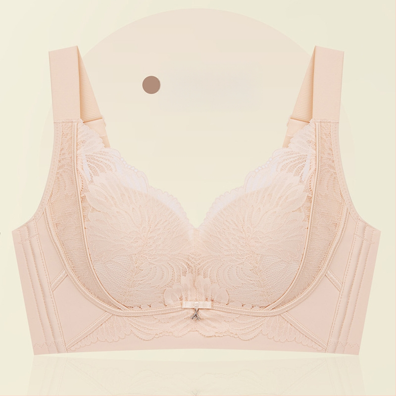 Moteriška nėrinių push-up liemenėlė, reguliuojamos petnešėlės, kvėpuojanti medžiaga, šoninė parama — vidutinio dydžio kaušelis, nugaros užsegimas su penkiais kabliukais