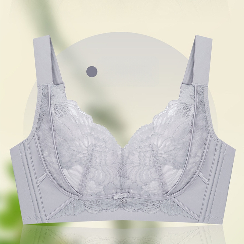 Moteriška nėrinių push-up liemenėlė, reguliuojamos petnešėlės, kvėpuojanti medžiaga, šoninė parama — vidutinio dydžio kaušelis, nugaros užsegimas su penkiais kabliukais