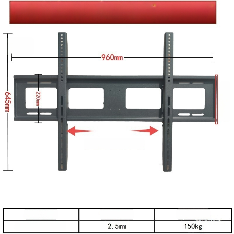 Integruotas televizoriaus sieninis laikiklis, universalus suderinamumas, modelis 3265, apkrovos talpa 5-10 kg