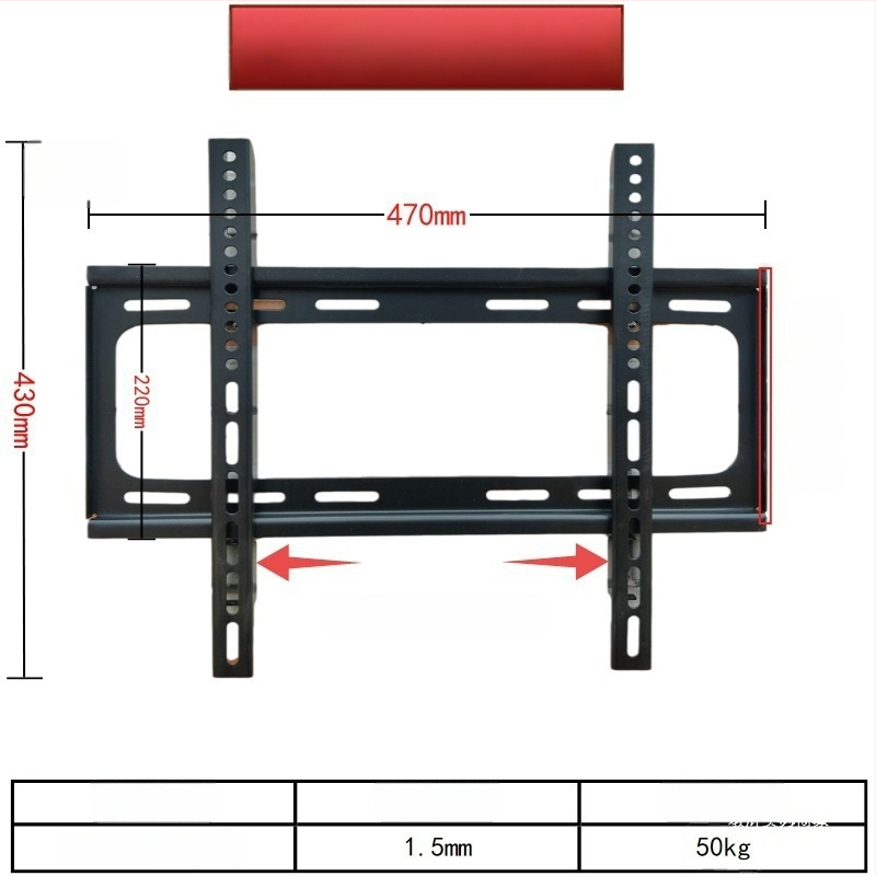 Integruotas televizoriaus sieninis laikiklis, universalus suderinamumas, modelis 3265, apkrovos talpa 5-10 kg