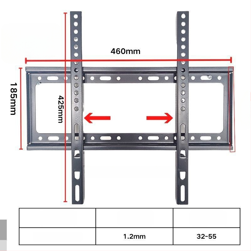 Integruotas televizoriaus sieninis laikiklis, universalus suderinamumas, modelis 3265, apkrovos talpa 5-10 kg