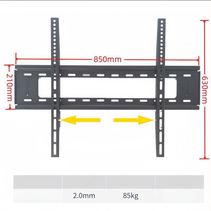 Integruotas televizoriaus sieninis laikiklis, universalus suderinamumas, modelis 3265, apkrovos talpa 5-10 kg