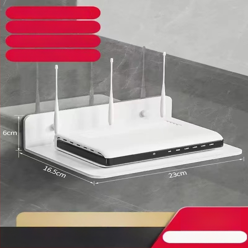 Sieninis daugiafunkcinis laikiklis projektoriui, maršrutizatoriui ir TV dėžei - be gręžimo, anglies plienas, paprastas modernus dizainas, vieno sluoksnio laikymas, tinkamas svetainei ir miegamajam