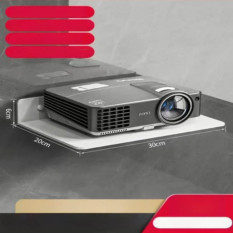 Sieninis daugiafunkcinis laikiklis projektoriui, maršrutizatoriui ir TV dėžei - be gręžimo, anglies plienas, paprastas modernus dizainas, vieno sluoksnio laikymas, tinkamas svetainei ir miegamajam