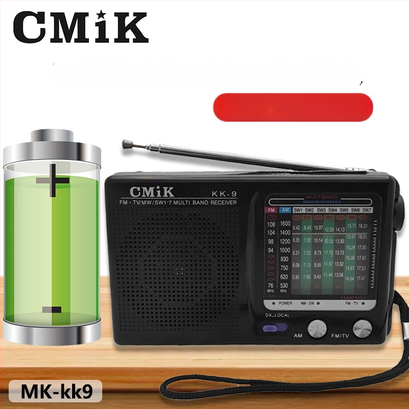 Nešiojamas radijas senjorams su įmontuotu garsiakalbiu, rankinis reguliavimas, mono garsas, MP3 palaikymas, baterijos talpa mažiau kaip 1000 mAh