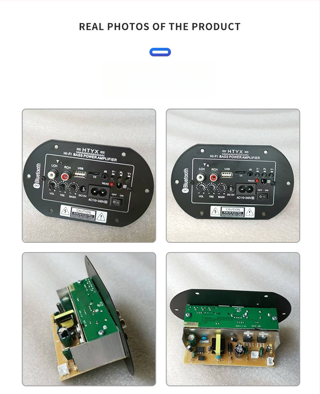 Bluetooth stiprintuvo plokštė subwoofer'iui – 25W, 12/24/220V, namų ir automobilių naudojimui