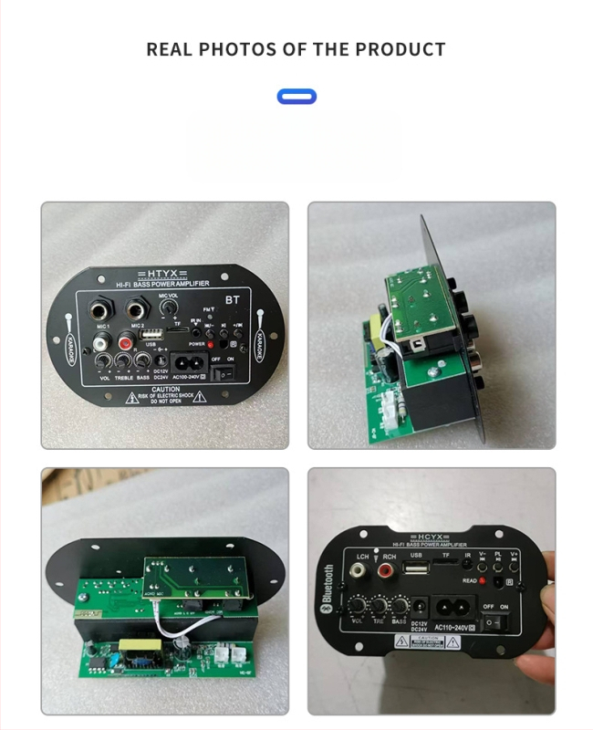 Bluetooth stiprintuvo plokštė subwoofer'iui – 25W, 12/24/220V, namų ir automobilių naudojimui