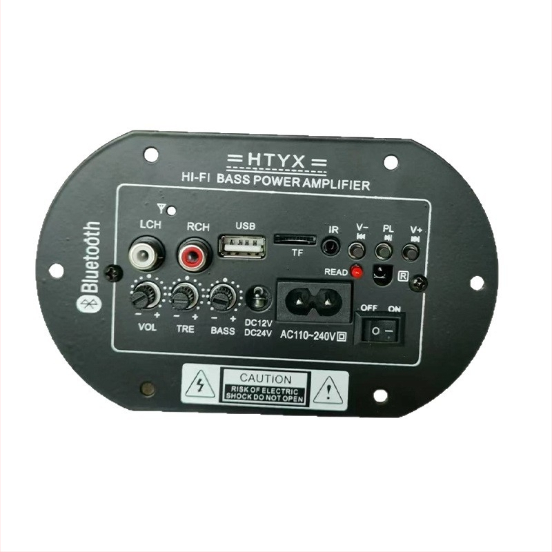 Bluetooth stiprintuvo plokštė subwoofer'iui – 25W, 12/24/220V, namų ir automobilių naudojimui