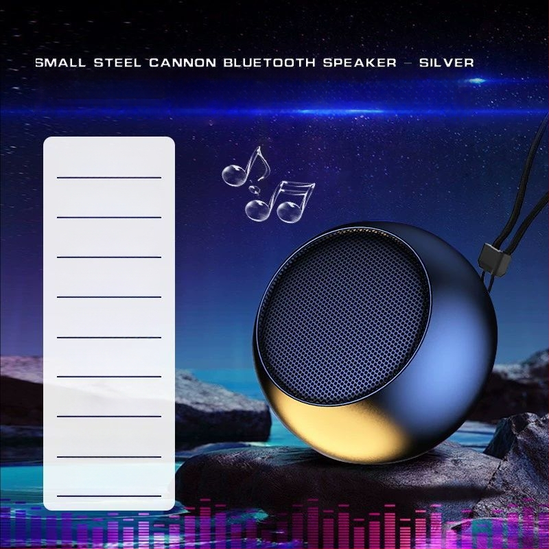 Kompakti Bluetooth garsiakalbis su siurbimo kilpeli – aukštas garso lygi, gilus basas, Bluetooth 5.3, įmontuota baterija 300–500 mAh, 5W, dažnių diapazonas 100 Hz–20 kHz, veikimo nuotolis 10 m