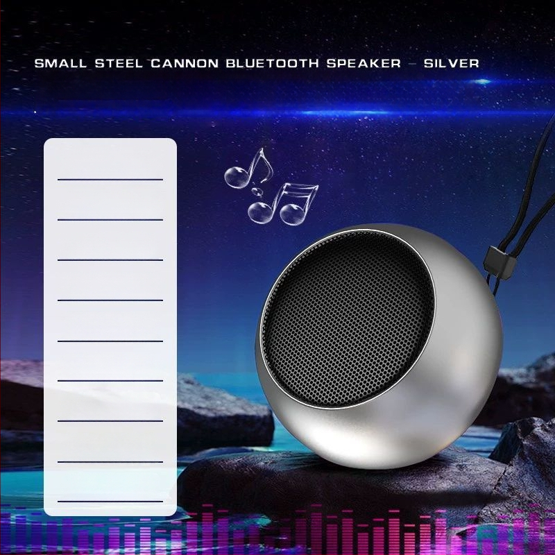 Kompakti Bluetooth garsiakalbis su siurbimo kilpeli – aukštas garso lygi, gilus basas, Bluetooth 5.3, įmontuota baterija 300–500 mAh, 5W, dažnių diapazonas 100 Hz–20 kHz, veikimo nuotolis 10 m