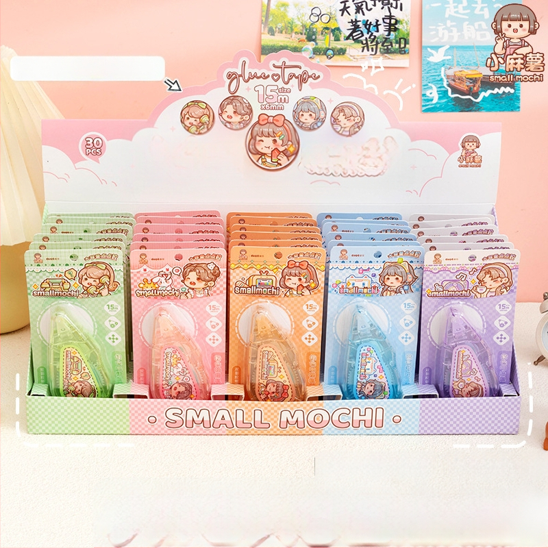 Small Potato taškinis klijuojamasis rašiklis dienoraščiui, didelė talpa, aukšta klampumas, be žymių, plastikas, animacinis stilius