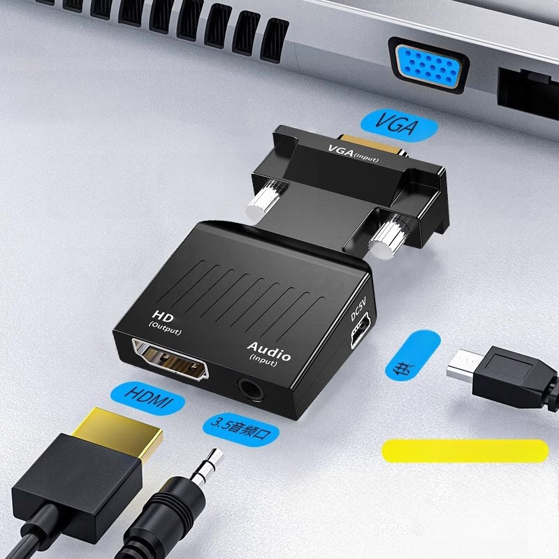 Auksu dengtas HDMI/VGA/HDMI keitiklis — adapteris, HDMI-B sąsaja, Converter modelis, energijos valdymas palaikomas, nuotolinis pažadinimas nepalaikomas