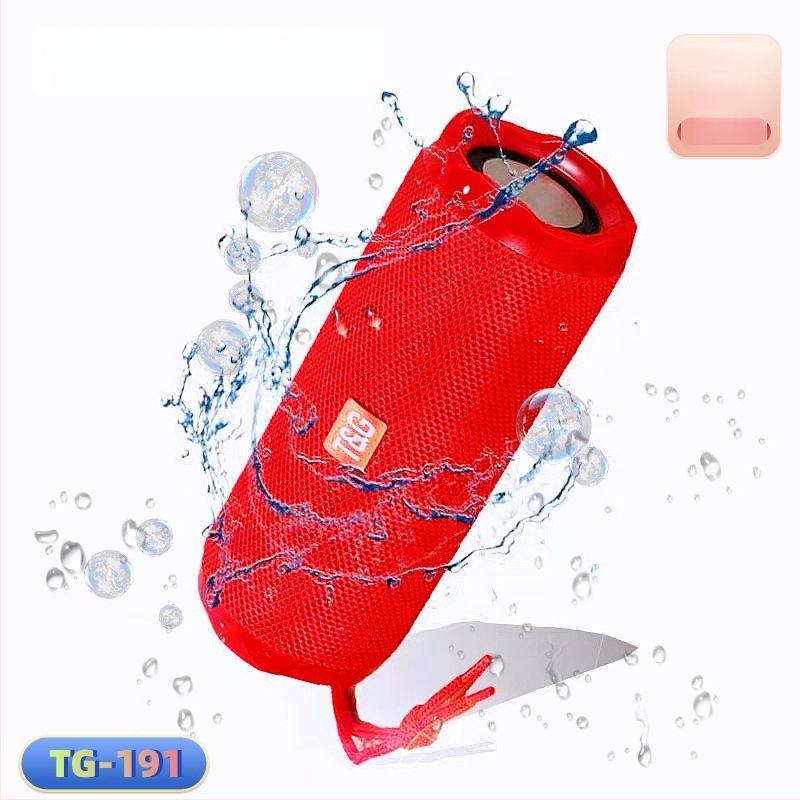 TG191 belaidis Bluetooth garsiakalbis: 10W išėjimas, Bluetooth 5.0, IPX4 atsparus vandeniui, 2×45 mm garsiakalbiai, įmontuota 1200–2000 mAh baterija
