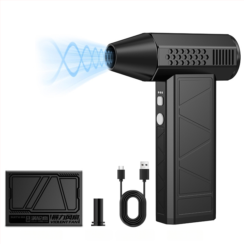 Automobilio ventiliatorius su bešepetėlių motoru, nešiojamas, didelio greičio turbina, 160W, modelis ST-8113, viskas viename pūtimui ir siurbimui dulkom