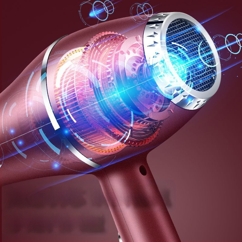 Aukštos galios plaukų džiovintuvas, šepetėlinis variklis, šaltas/karštas oras, 3 greičiai, vienas antgalis, pastovi temperatūros kontrolė