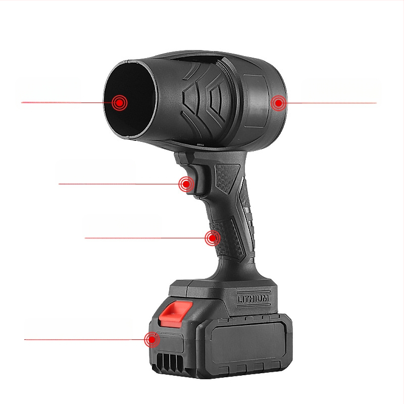 Belaidis rankinis dulkių pūtėjas, įkraunama ličio baterija, 21V, pramonės klasės ventiliatorius