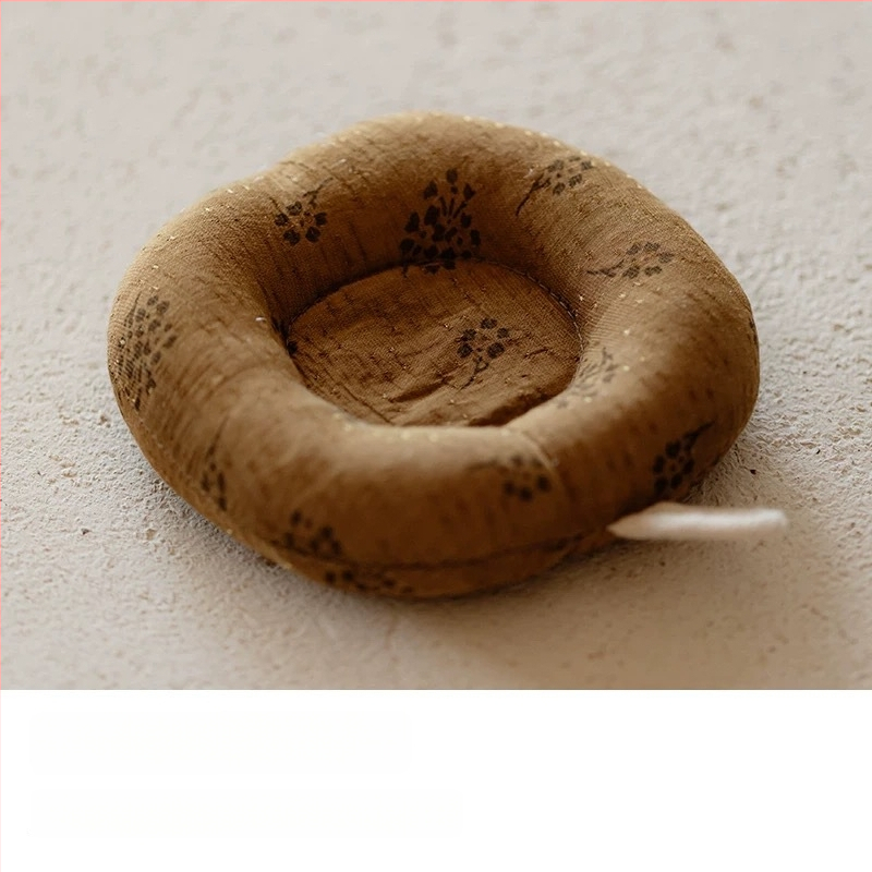 Japonijos stiliaus arbatinuko kilimėlis iš medvilnės-lino audinio, storas apsaugos nuo nudegimų sluoksnis, apskrito puodelio padėkliukas ir pieno padėklas, rankų darbas