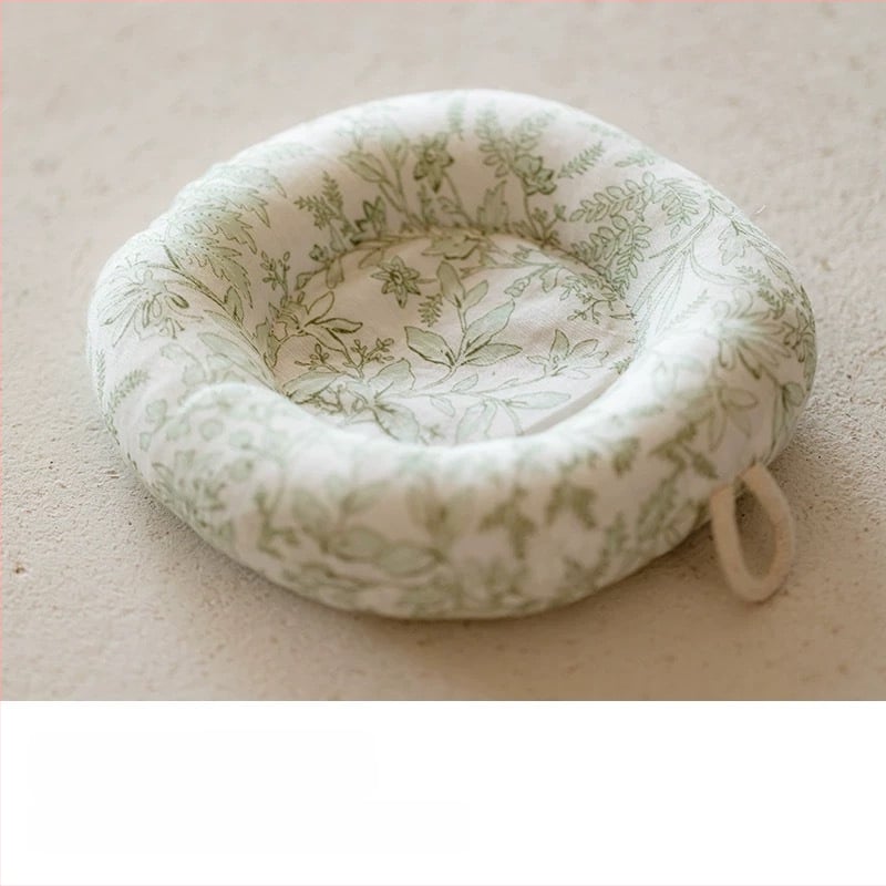 Japonijos stiliaus arbatinuko kilimėlis iš medvilnės-lino audinio, storas apsaugos nuo nudegimų sluoksnis, apskrito puodelio padėkliukas ir pieno padėklas, rankų darbas