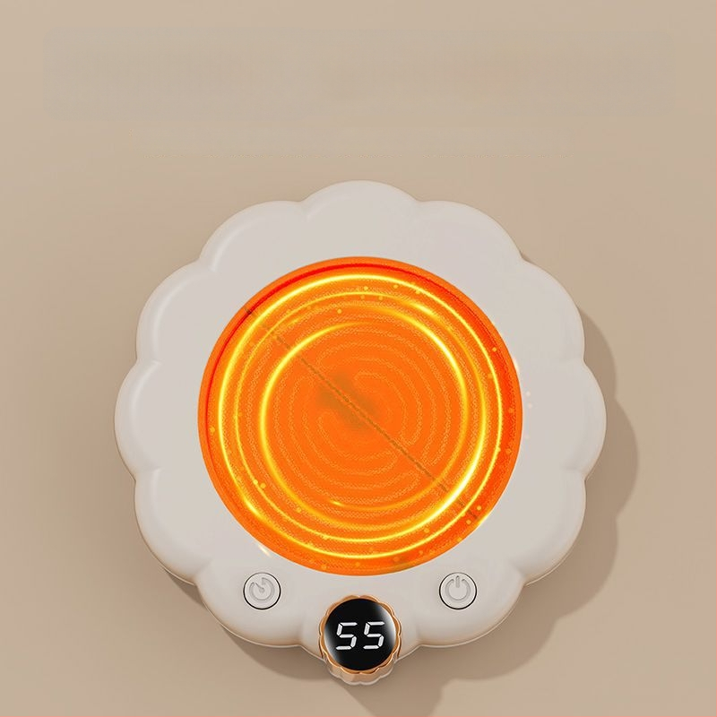 2-in-1 stalinis šildytuvas su keraminiu puodelio padėklu, nuolatinė temperatūra, be automatinio išjungimo