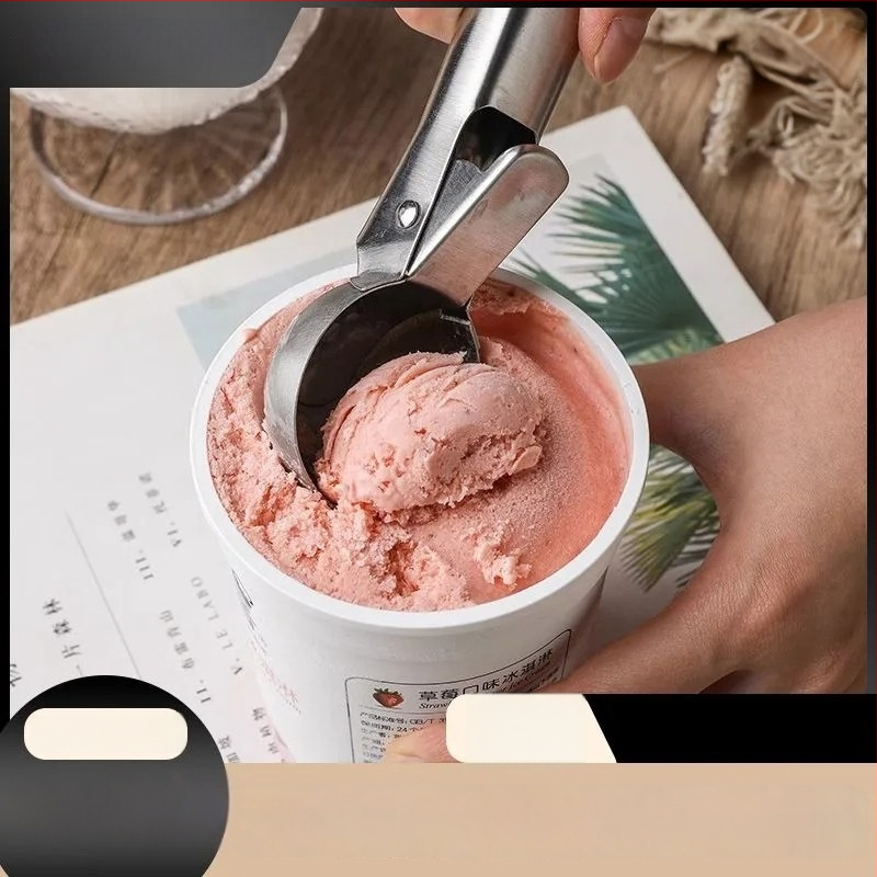 Nerūdijančio plieno ledų šaukštas, modernus minimalistinis dizainas, suaugusiųjų naudojimui